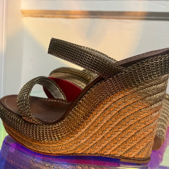 Christian Louboutin Wedges
Great Condition! 
Reinforced red bottoms!
Size 40 - Picture 5 of 6